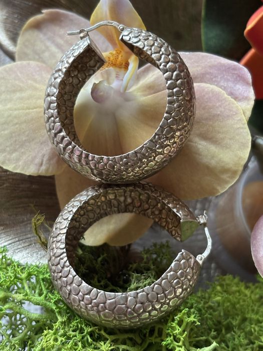 Масивни авторски сребърни обеци