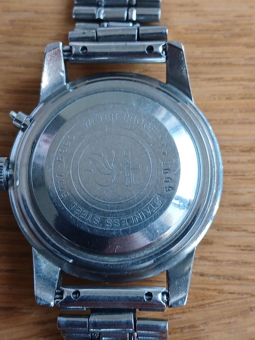 Ceas vechi de colecție, Seiko crono cal 5717 A, an 1965, cronograf.