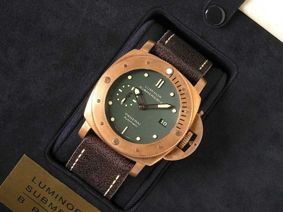 panerai submersible бронз / зелен