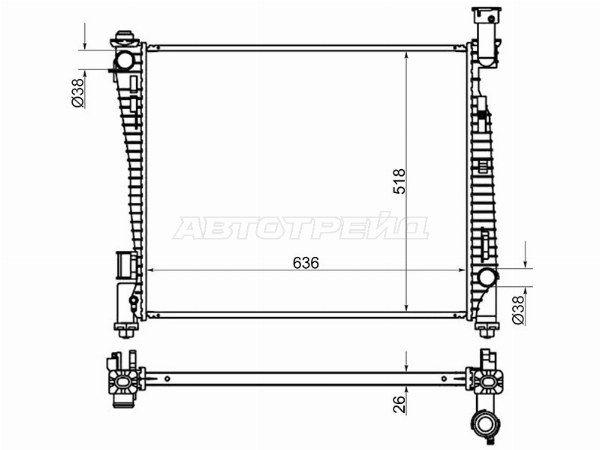 Радиатор охлаждения двигателя  Jeep Grand cherokee