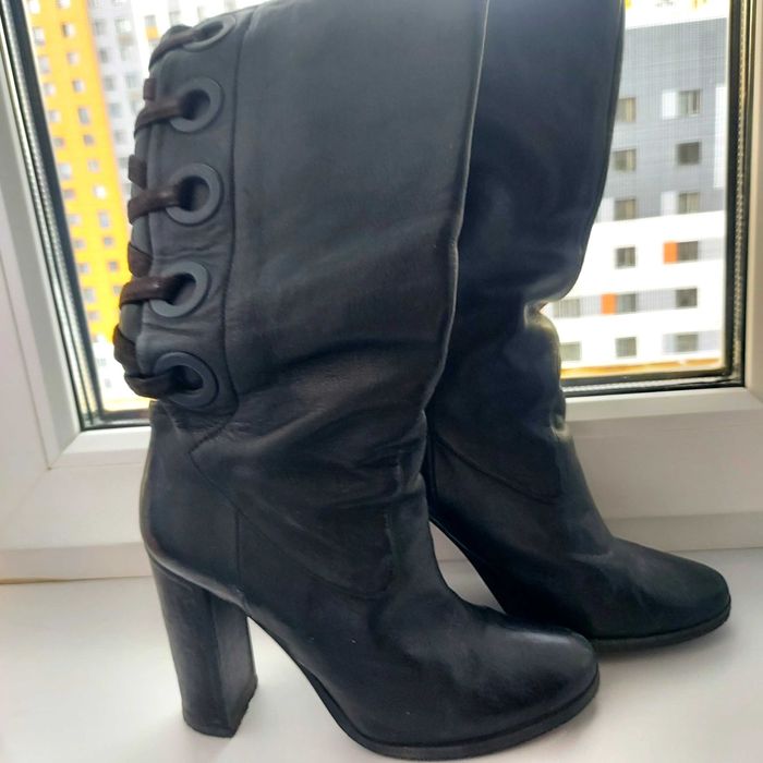 Сапоги женские черные