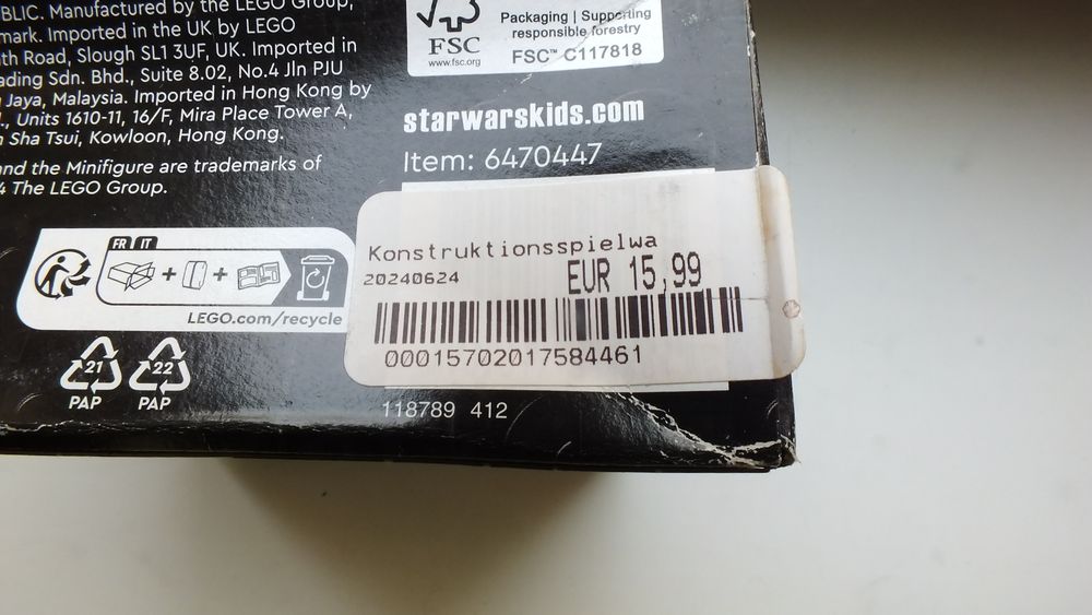 Продаётся новый набор Lego star wars 75390.