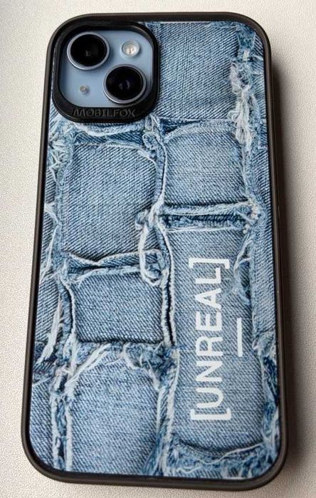 Husa Mobilfox Jeans Full‑Shock Anthracite pentru iPhone 14
