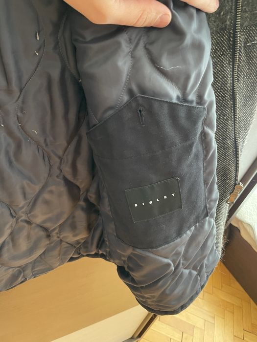 Зимно Палто с Качулка от две материи(памук и вълна) - рр 48(ит) М-Л