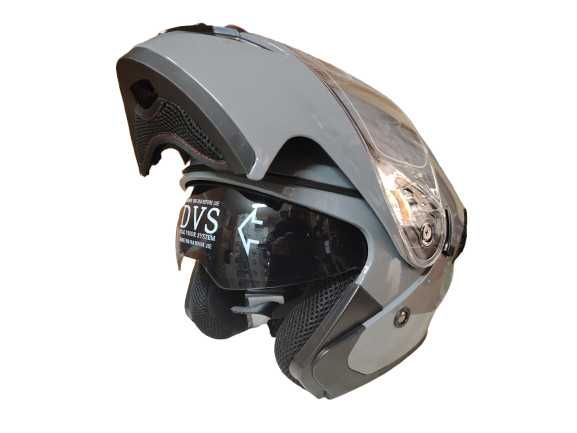 Каска за Мотор Сив лак Лукс Модуларна -979