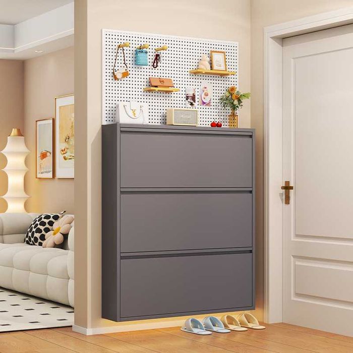 Настенная обувница/минималистичная/тонкие линии/мягкие углы