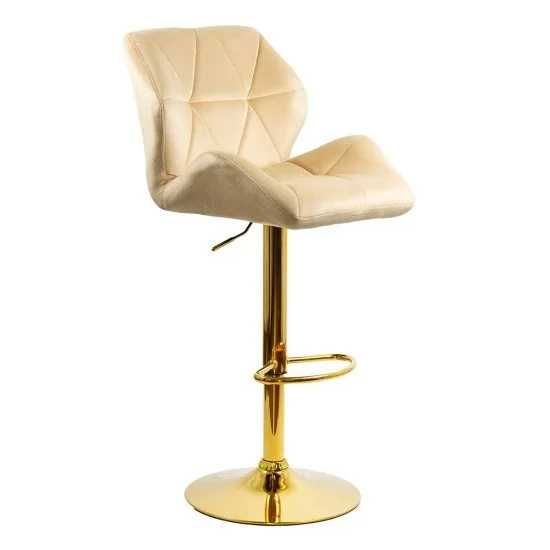 Scaun Bar Catifea lux in 4 culori Cadru auriu ABS 148 LIVRARE GRATUITA