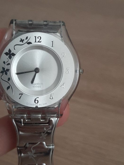 Ceas Swatch Skin "Wildly" SFK286G - Ultra-subțire, Design Floral