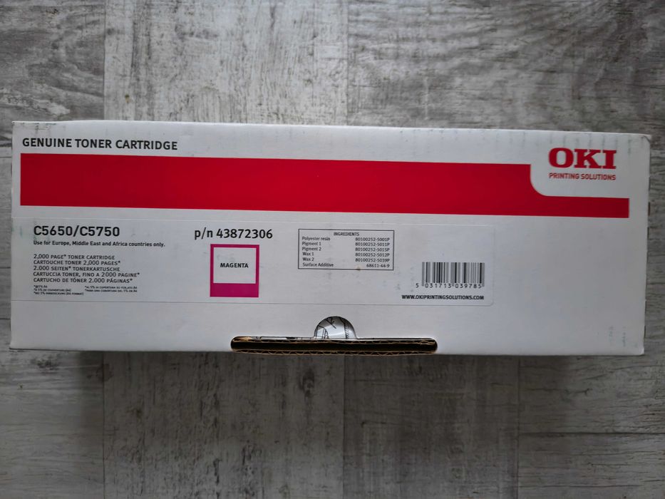 Oki 43872306 C5650/C5750 magenta. Toner original 2000 pagini. Sigilat!