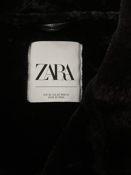 Дубленка авиатор zara