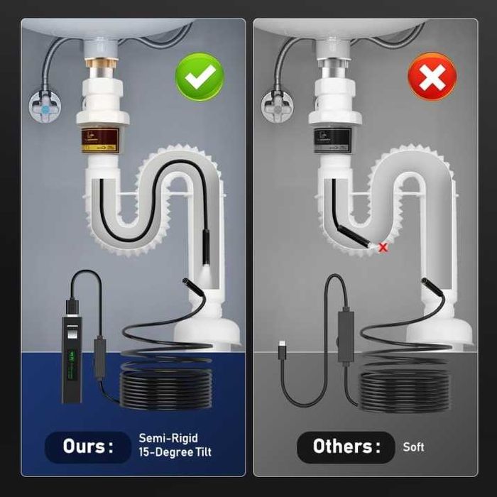 Безжичен ендоскоп камера за телефон с iOS и Android 720p 5м кабел