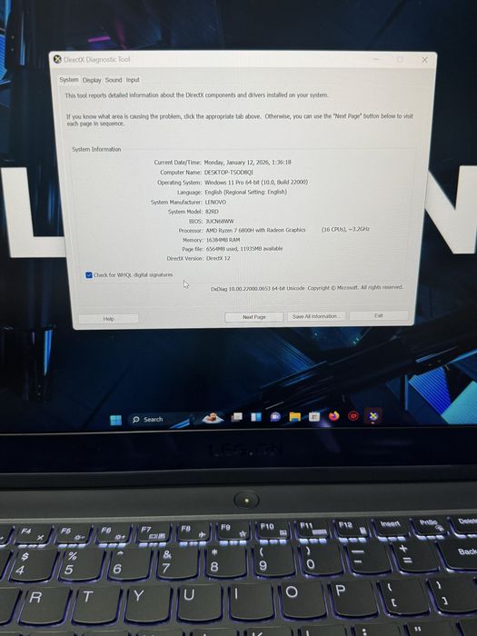 Laptop RTX 3060 Power130W DDR5 Disp 3K pe 165HZ  Ryzen7 6800 Legion PRO