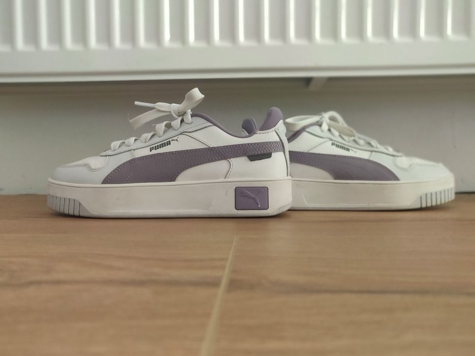 Adidași Puma Albi/Mov - Stare Excelentă