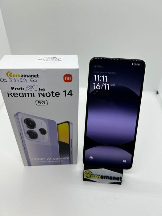 Xiaomi Redmi Note 14, 8GB RAM, 256GB, Midnight Black -D-
