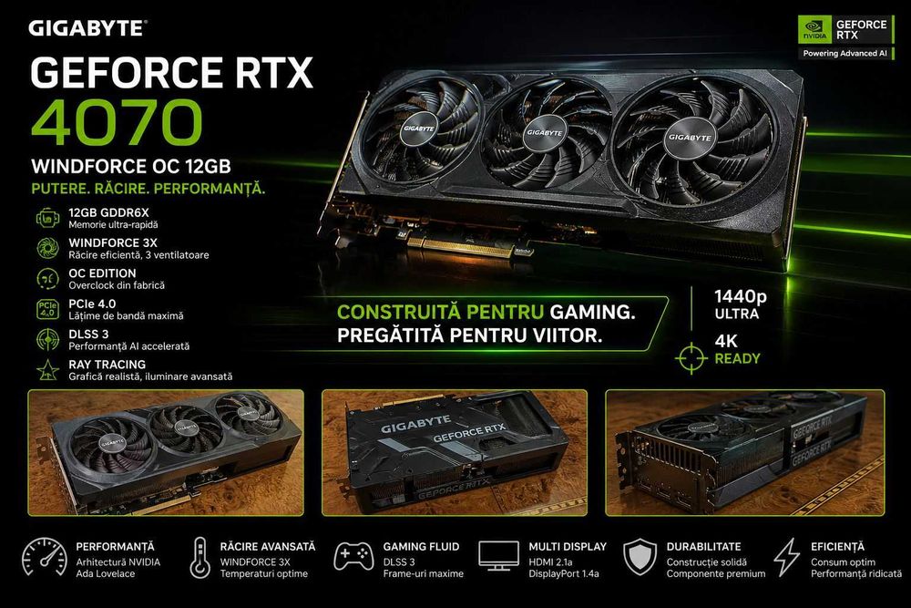 Placa Video Gigabyte GeForce RTX 4070 Super WindForce3