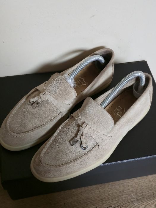 Loro Piana оригинални дамски бежови мокасини  лоуфъри