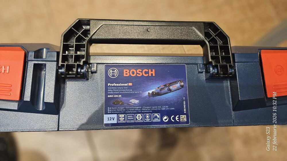 Mașină Bosch Professional GDR 18v-200c si Polizor Bosch GRO 12V-35 Noi
