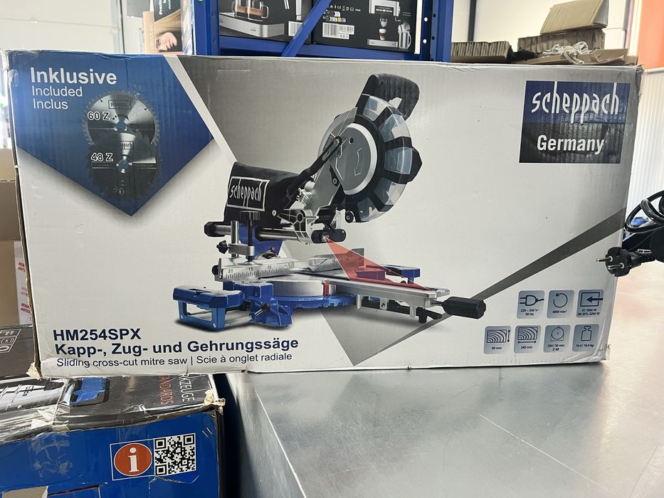 Потапящ циркуляр с изтегляне 2200W, 254мм Scheppach HM254SPX /Пендула