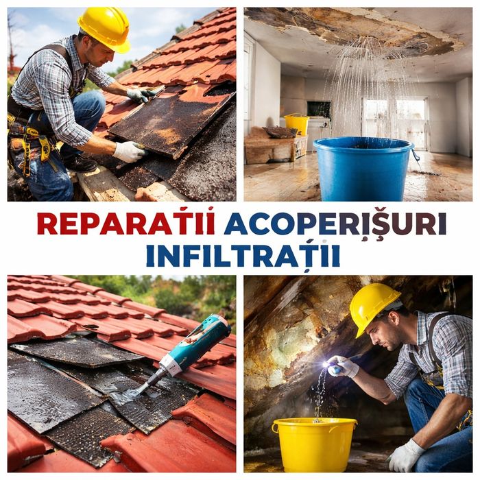 Reparatii De Urgentă Acoperisuri/ Sistem Pluvial/ Vopsire/ Izolatii