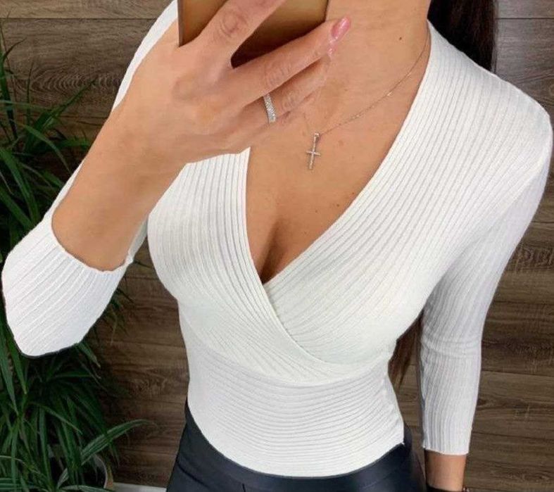 В наличии женская кофточка лонгслив  цвет белый читайте ниже