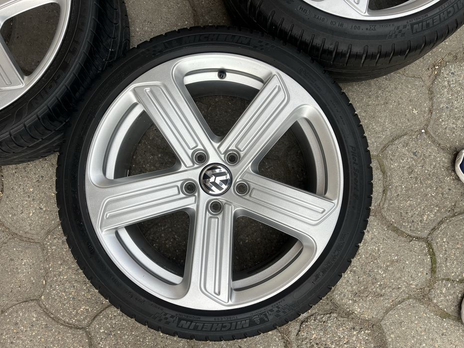 Jante aliaj 5x112mm, anvelope vara 225/40 R18, VW Golf 5/6/7/8 Touran Eos Jetta, Seat, Skoda, Audi A3
