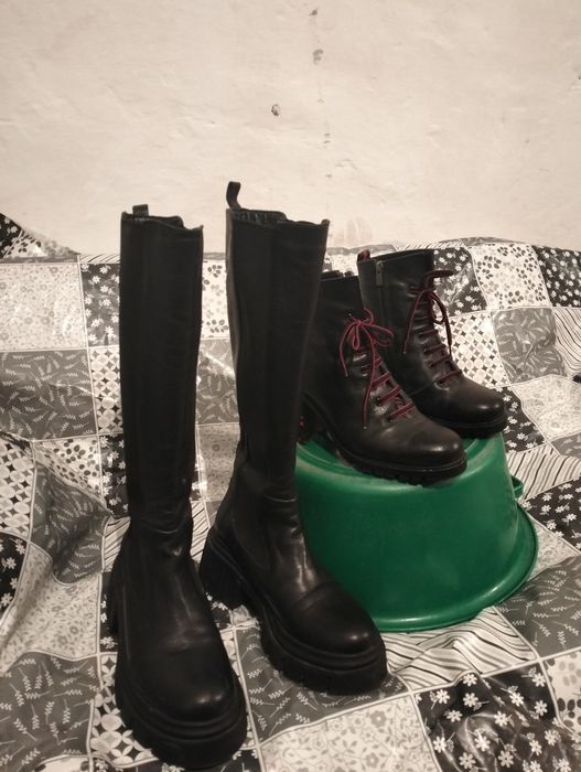 Продам сапоги женские кожаные