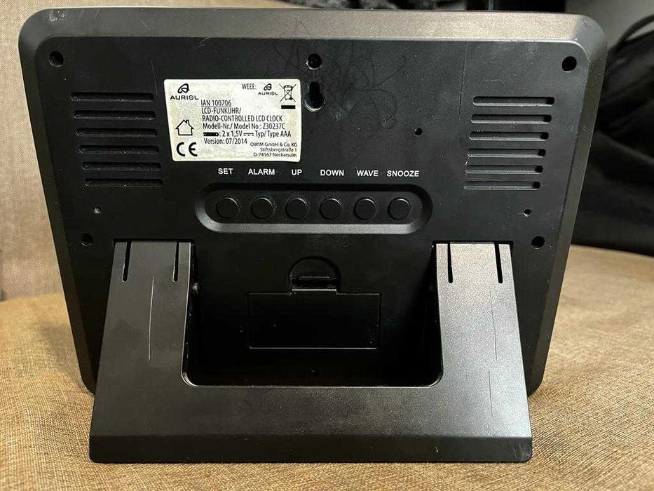 AURIOL statie meteo, ceas radiocomandat cu LCD, alarma