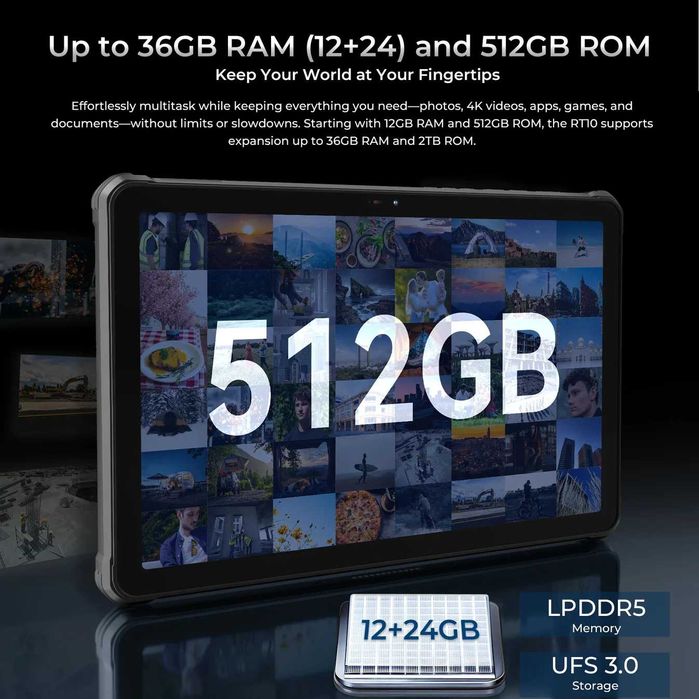 OUKITEL RT10 Industry 5G - 11", 12GB+36GB/512GB, 25000mAh, защита