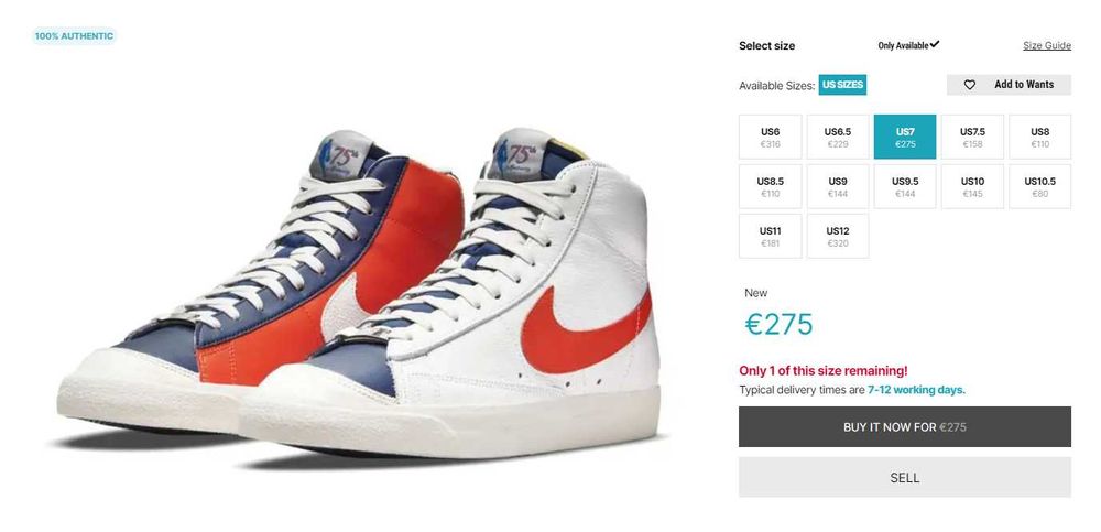 Nike Blazer Mid 77 NBA 75th Anniversary