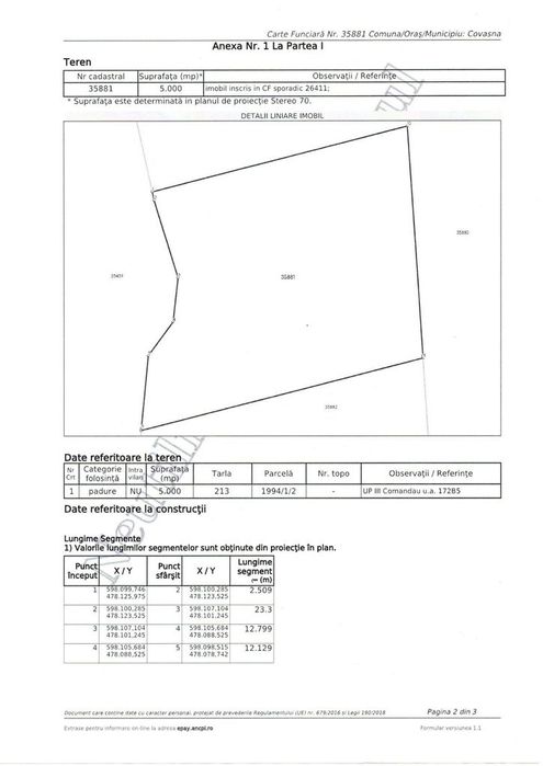 Teren extravilan 5000 MP Comandau