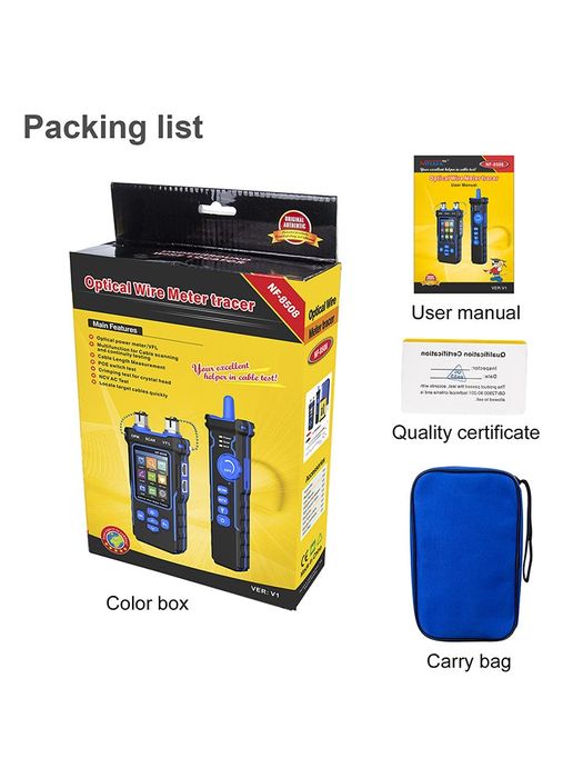 Noyafa NF-8508 Многофункциональный кабельный тестер для RJ11/45, POE,