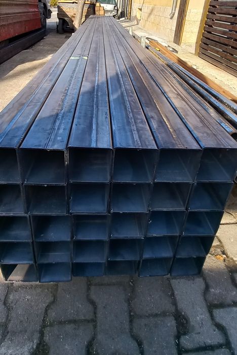 Черни профили 100х100х3, 6 метра дължина.