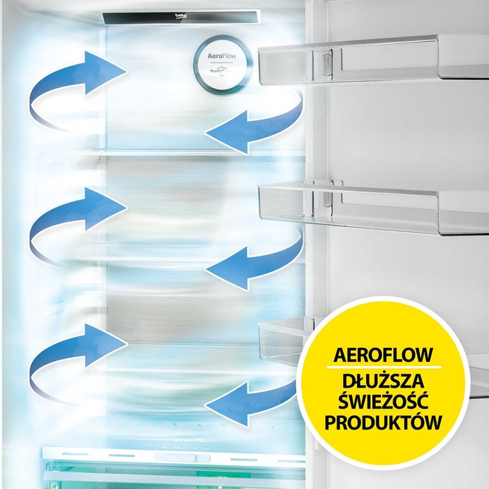 Нов инверторен хладилник с фризер BEKO b300 B3RCNA404HXB No Frost HarvestFresh AeroFlow 203.5 см