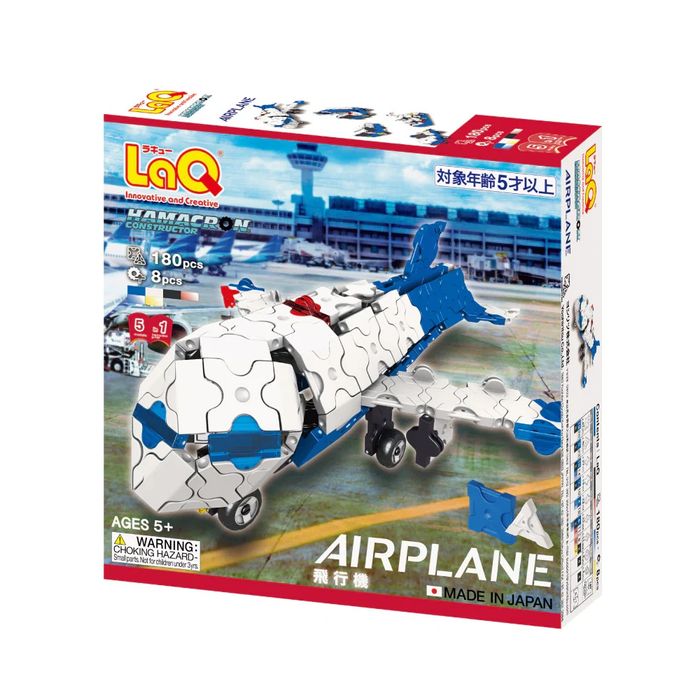 Японски Детски конструктор LaQ Hamacron AIRPLANE, 188 части