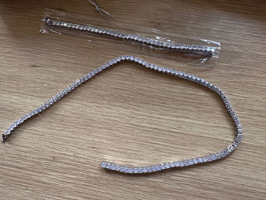 Colier si bratara Swarovski tennis Matrix set argintiu 2026