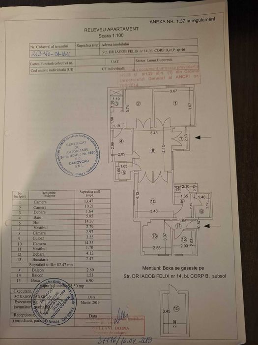 Proprietar - Metrou Victoriei - Dr Felix - Titulescu 86 mp + Boxa 7mp langa spitalul Sanador