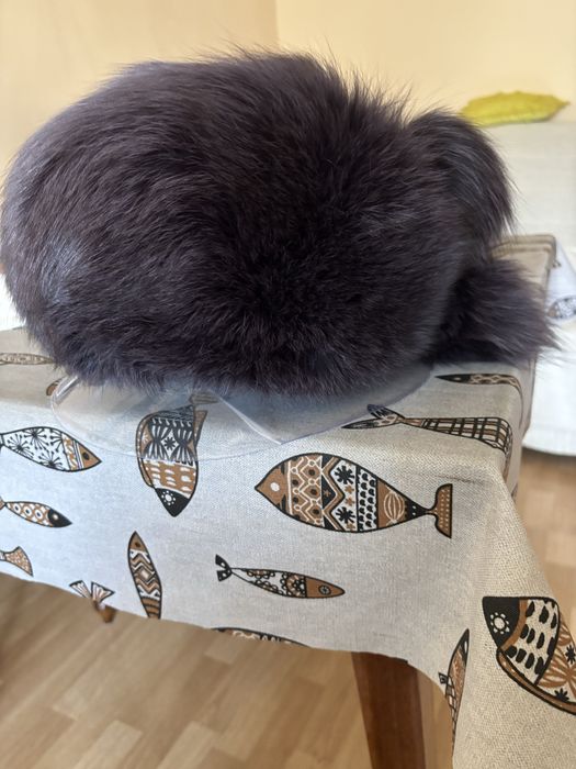 Шуба женская удлиненная шапка мех