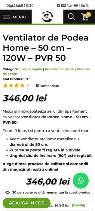 Ventilator în 3 trepte