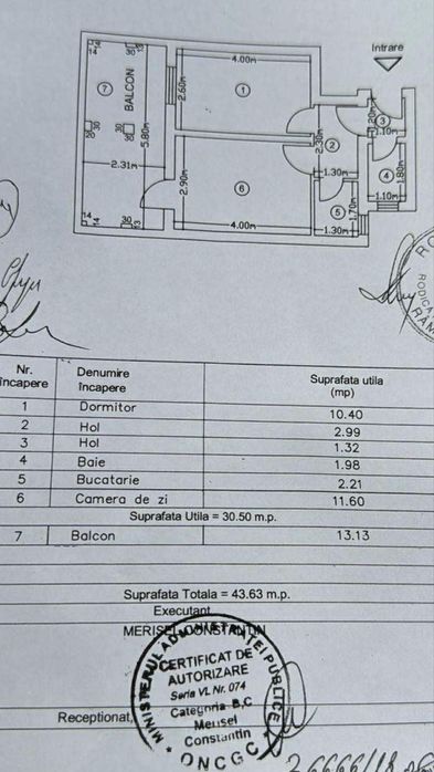 Apartament 2 camere+balcon, decomandat, nord, etaj 3/4