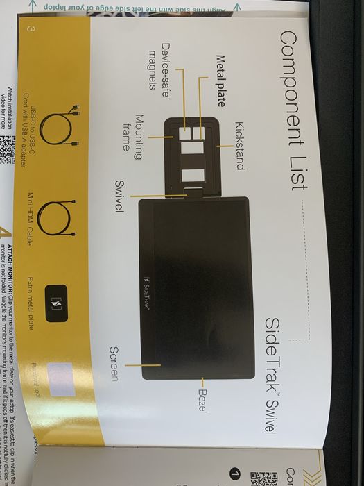 Новый портативный монитор 12.5’ Sidetrak Swivel США.