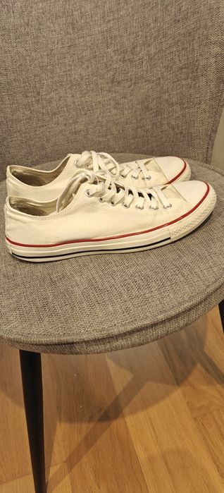 Converse EU44 - бял, плат, нисък профил