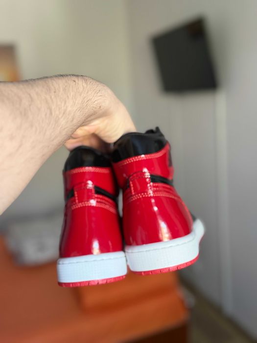 Adidasi jordan 1 bred patent marimi NOI-CUTIE - VERIFICARE COLET