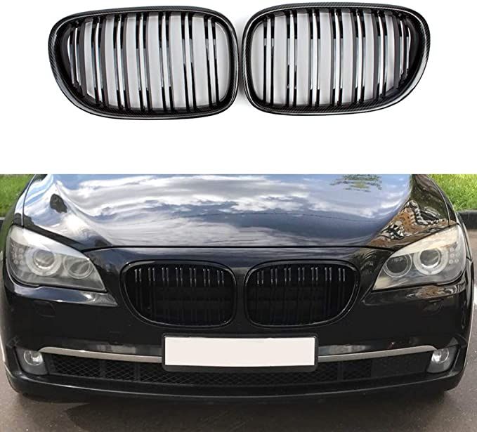 Grile duble BMW F01 F02 F04 (Hyb) FARA NIGHT VISION (negru lucios-mat)