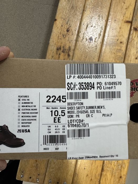Red Wing летние ботинки 43.5