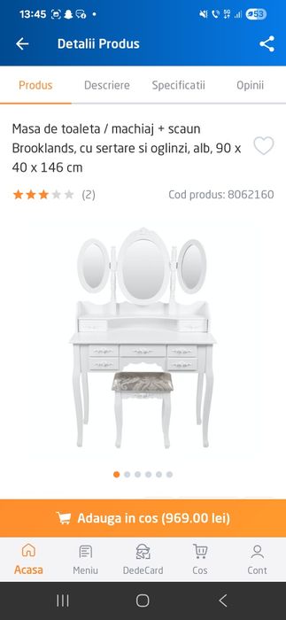 Vând masuta de machiaj