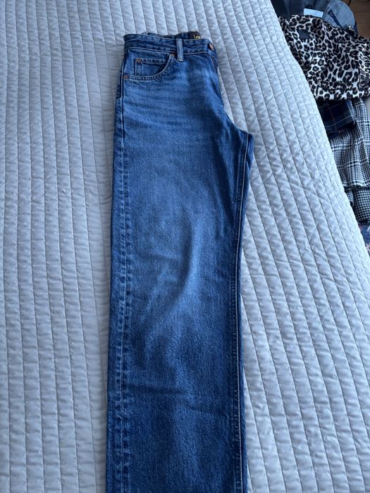 Blugi  Lee  drepti albastri