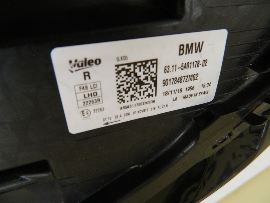 Far dreapta BMW X1 F48 LCI FULL LED, 2019, 2020, 2021, 2022, 2023, cod origine 5A01178-02