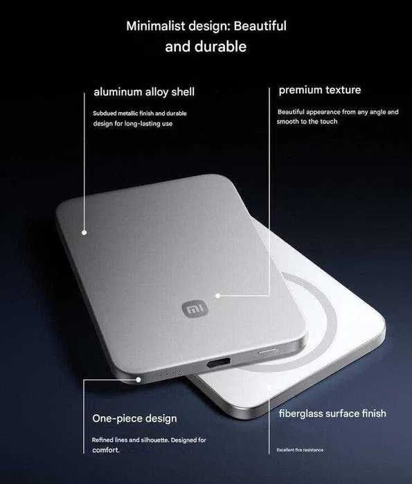 Xiaomi Magsafe PowerBank 5000 mAh 15W, 6/5mm.
