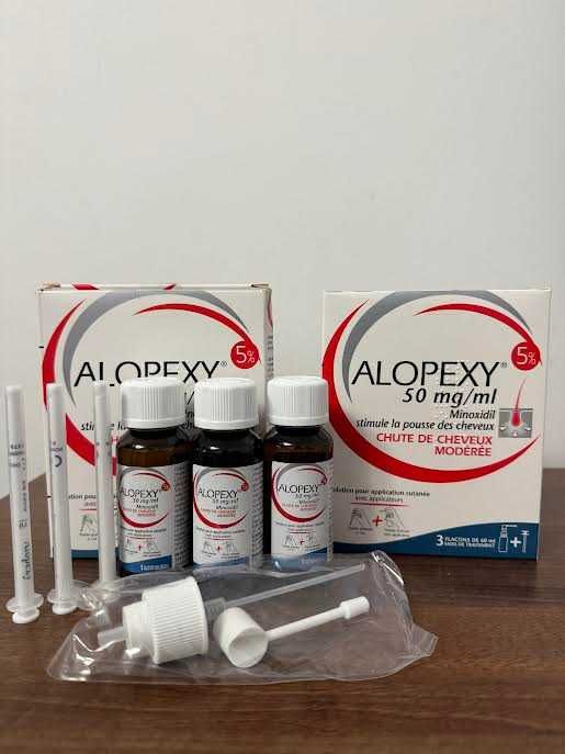 Alopexy 5 % Minoxidil,  2 cutii de 3 flacoane x 60 ml produs Original, Nou si Sigilat