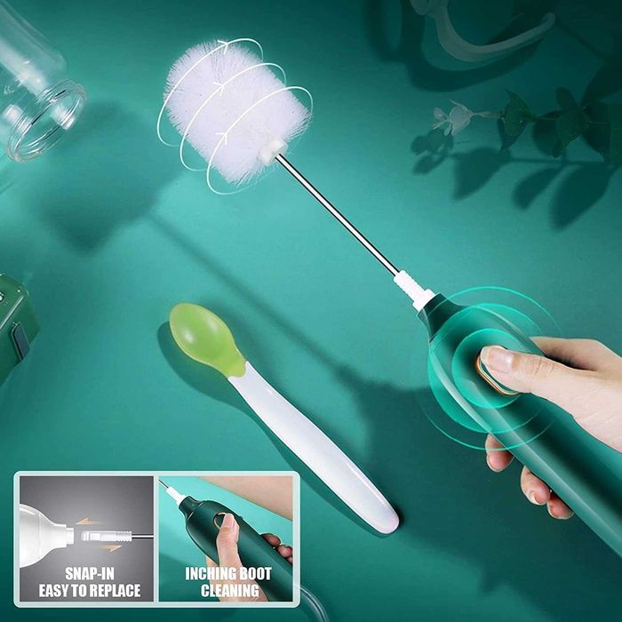 Електрическа четка за бутилки с 3 бр. сменяеми глави BT12